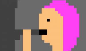 Blowjob pink hair pixel art