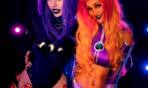 Raven X Starfire Cosplay By Kate Key And Liensue
